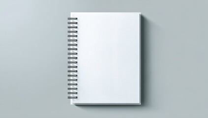 Blank spiral-bound notebook