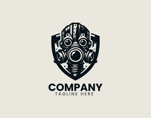 Destructive Robot Powerful Machine Apocalyptic Cybernetic Force Vector Logo Design