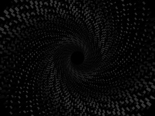 Abstract futuristic dark black background with circular wave design. Realistic 3d wallpaper with modern digital patterns. Perfect background for posters, websites, brochures, banners, apps, etc.