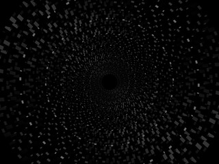 Abstract futuristic dark black background with circular wave design. Realistic 3d wallpaper with modern digital patterns. Perfect background for posters, websites, brochures, banners, apps, etc.