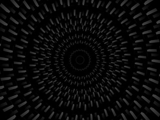 Abstract futuristic dark black background with circular wave design. Realistic 3d wallpaper with modern digital patterns. Perfect background for posters, websites, brochures, banners, apps, etc.