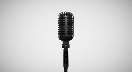 Fototapeta premium microphone on black background