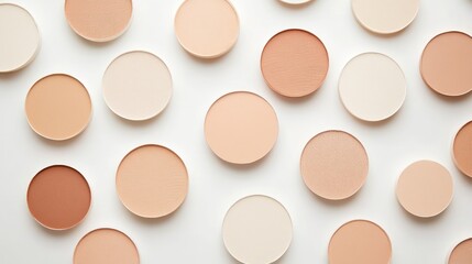 Assorted makeup powder shades