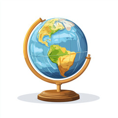 A beautifully illustrated globe, perfect for educational or travel-themed projects, showcasing the continents and oceans in vivid detail.