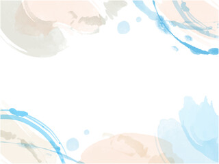 和風モダンな水彩風のおしゃれな背景フレーム