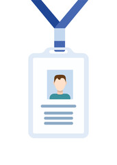 Corporate identity card. id card template with clasp and lanyard. Employee, Office, or Company. Stock Illustration