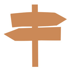 wooden signboard illustration