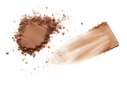  brown dust explosion with cloud and particles isolated on white background PNG ,ai  generated
