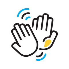 Vector multi color icon for Meetup