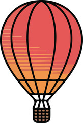 Obraz premium Hot air balloon, its colorful form ascending into the sky