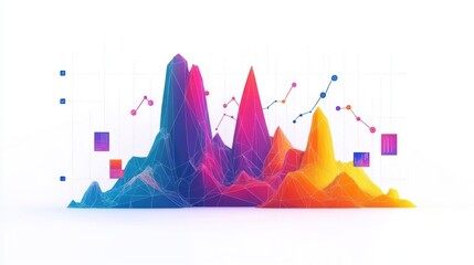 Colorful 3D data visualization