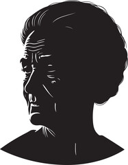 GRANDPARENT HEAD PROFILE SILHOUETTE