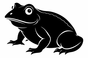 cane toad sihouette black vector