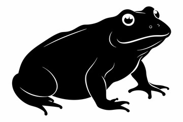 cane toad sihouette black vector