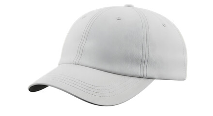Fototapeta premium A White color cap mockup isolated in transparent background 