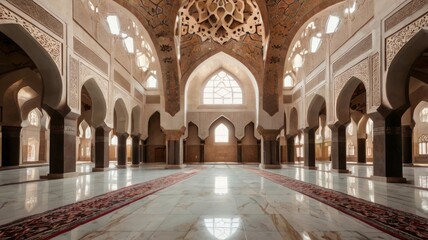 Fototapeta premium Beautiful Modern Mosque interior.
