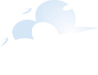 Cute Illustration Cloud Gradient. Weather Icon Concept Isolated