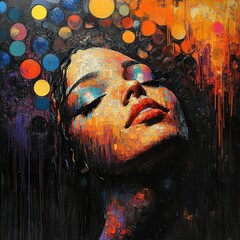 Colorful woman portrait