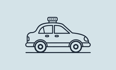 Taxi cab icon, car vector icon 
