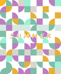 Colorful Geometric Summer Background Pattern

