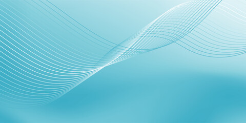 Shining wavy twisted lines on blue gradient background. Simple abstract pattern backdrop. Minimal style illustration
