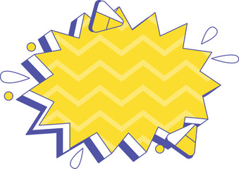 Frame Cute Blank Groovy Border Illustration. Decorative Frame Concept Isolated