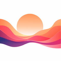 Hot sunset blobs that light up any poster.