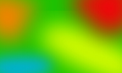 Bright, colorful abstract background with a blurred rainbow gradient pattern and a digital art illustration