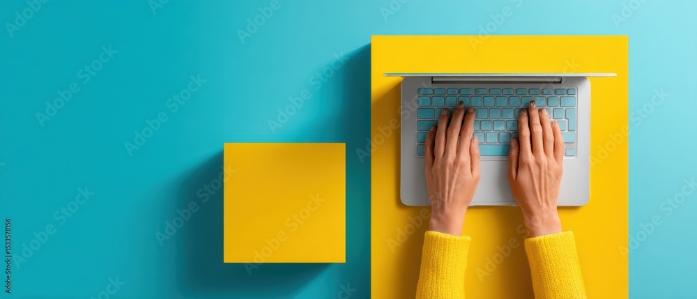 Aufkleber digital regulatory compliance review on laptop with floating checklist elements in modern workspace 