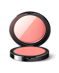 Illustrations of cosmetic products and teenage models in various makeup scenarios, isolated on white background for commercial beauty and skincare concepts.