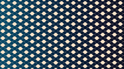 Seamless Geometric Vector Pattern with Dark Blue Gradient and Retro Diamond Shapes.