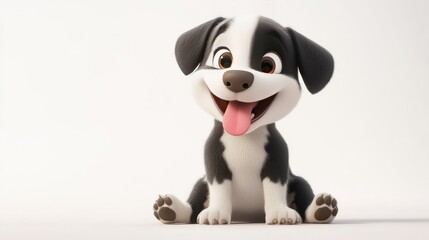 Fototapeta premium National Love Pet Day Feb 20, World Animal Day Oct 4, Puppies dog crossbred cute dog isolated