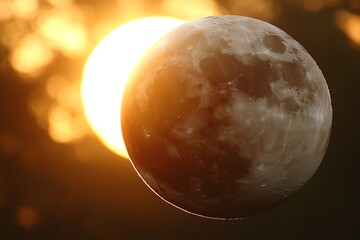 Moon and Sun during eclipse