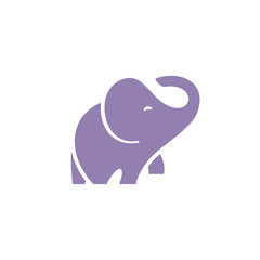 elephant huge logo, action elephant illustration