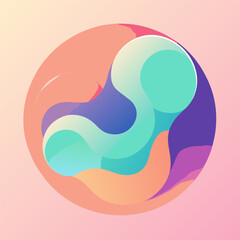 Abstract Pastel Fluid Shapes Vector Background Minimalistic abstract vector with flowing organic shapes and soft pastel gradient, ideal for modern web design, presentations, and social media. Clean an