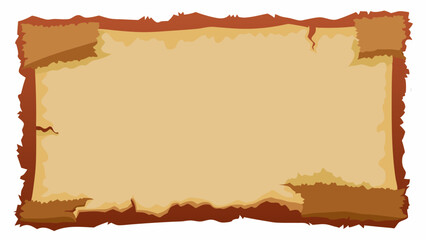 Vintage styled paper scroll with torn edges design for announcement or display