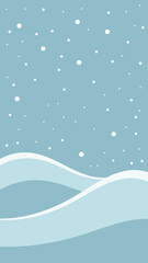 Winter scene snowfall over abstract snow drifts suitable for festive design