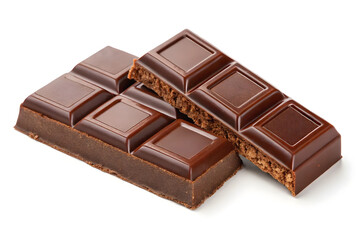 Fototapeta premium chocolate bar on white background