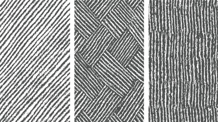 Collection of abstract textural hand drawn patterns in grayscale featuring lines and brush strokes ideal for backgrounds and designs