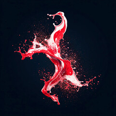 red and blue paint splashes