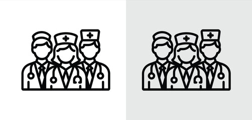 Medical team icon doctors and nurses group