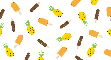 Summer pattern illustration for design. Healthy lifestyle. Delicious background. Vector EPS 10