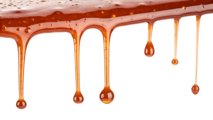 soya sauce hanging and dangling isolated on transparent background