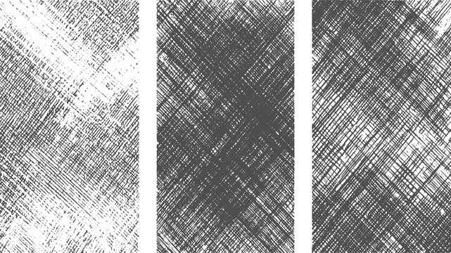 Textured abstract background collection with grungy hand drawn crosshatch effect designs in grey tones for digital projects