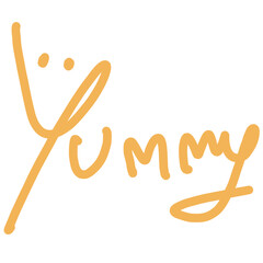 yellow yummy font 