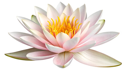 pink water lily isolated on transparent background