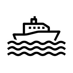 Obraz premium silhouette of a boat