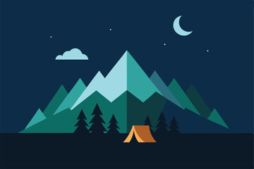 vector illustration of a tent