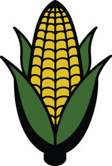 coloring corn vector art and illustration