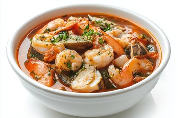 Brodetto di pesce showcases a traditional Adriatic seafood stew featuring a variety of mixed fish simmered in a flavorful seasoned broth